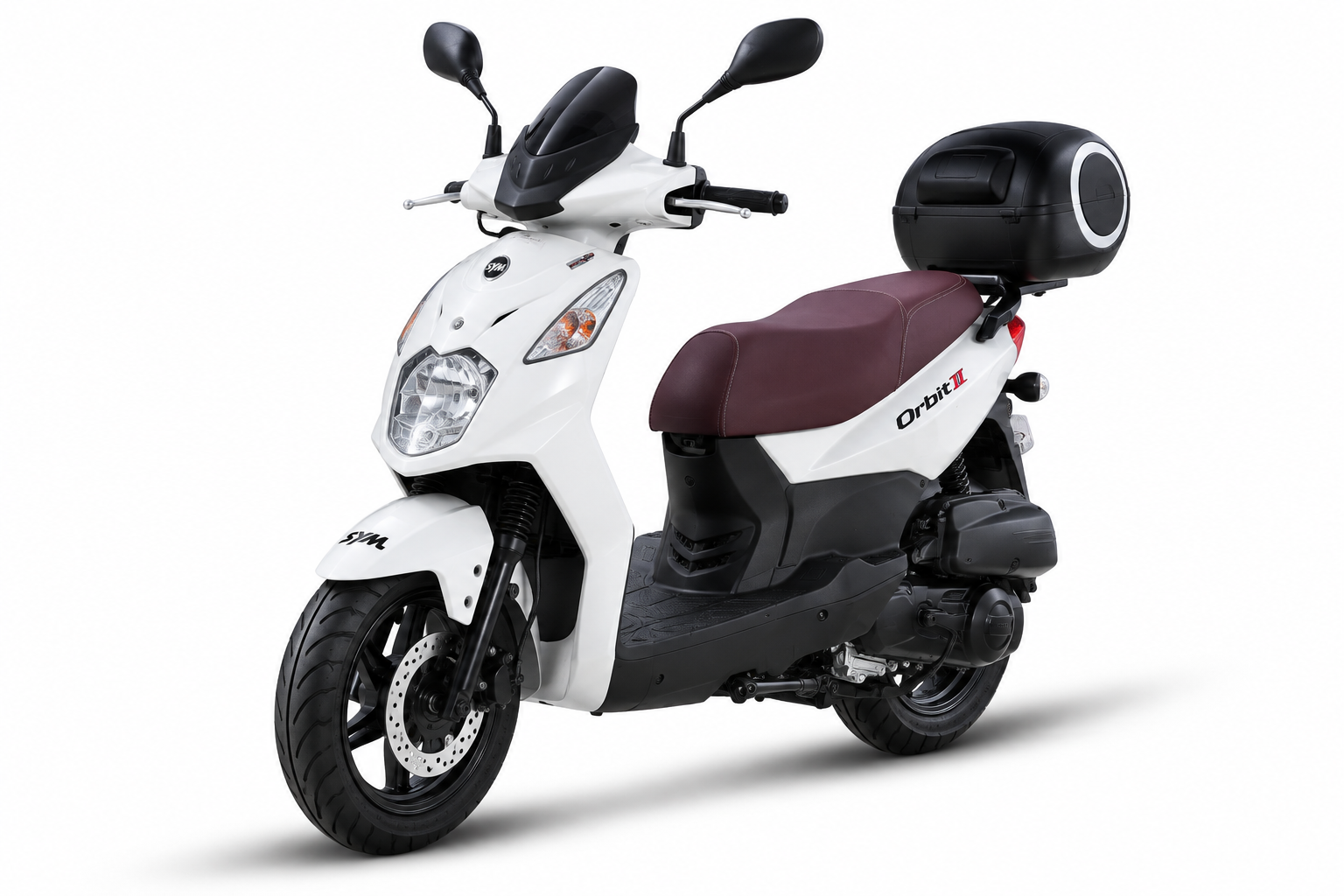 SYM Orbit II 125cc scooter white – available at Wala2Roues Djerba